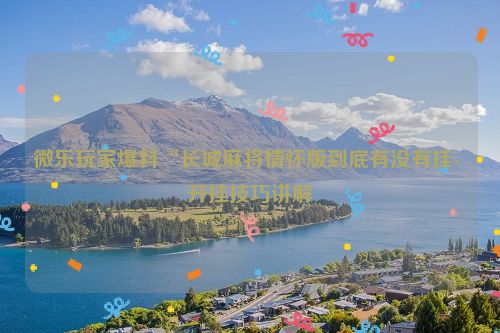 微乐玩家爆料“长城麻将情怀版到底有没有挂- 开挂技巧讲解
