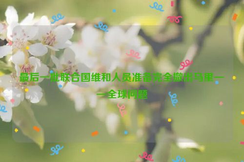 最后一批联合国维和人员准备完全撤出马里——全球问题