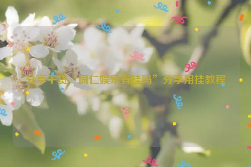 分享干货“同仁娱乐有挂吗”分享用挂教程