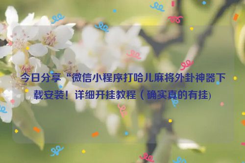 今日分享“微信小程序打哈儿麻将外卦神器下载安装！详细开挂教程（确实真的有挂)