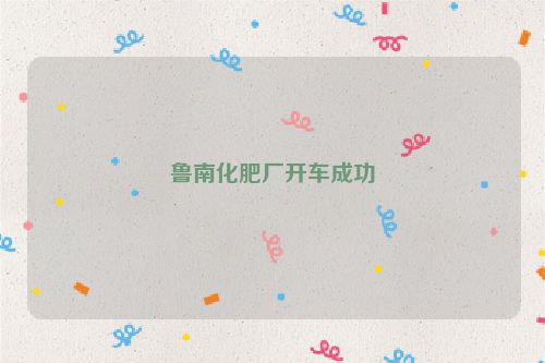 鲁南化肥厂开车成功