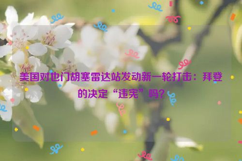 美国对也门胡塞雷达站发动新一轮打击：拜登的决定“违宪”吗？