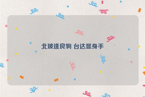 北玻逢良驹 台达显身手