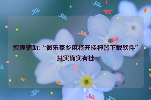 教程辅助!“微乐家乡麻将开挂神器下载软件”其实确实有挂