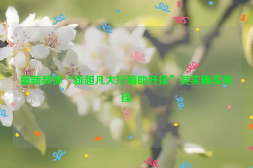 最新教你“新超凡大厅辅助开挂”其实确实有挂