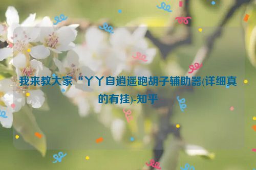 我来教大家“丫丫自逍遥跑胡子辅助器(详细真的有挂)-知乎