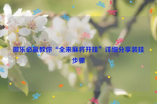 微乐必赢教你“全来麻将开挂”详细分享装挂步骤