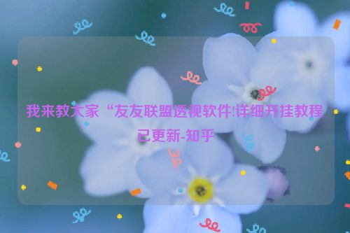 我来教大家“友友联盟透视软件!详细开挂教程已更新-知乎