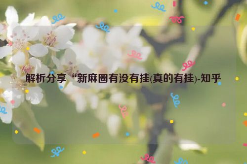 解析分享“新麻圈有没有挂(真的有挂)-知乎