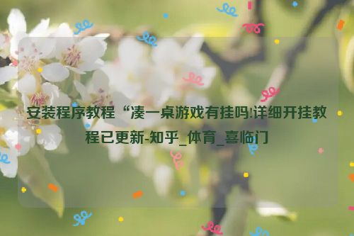 安装程序教程“凑一桌游戏有挂吗!详细开挂教程已更新-知乎_体育_喜临门