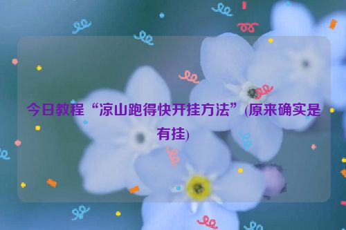 今日教程“凉山跑得快开挂方法”(原来确实是有挂)