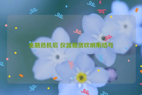 金融危机后 仪器租赁吹响集结号