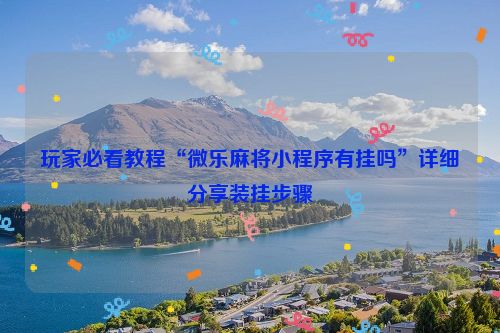 玩家必看教程“微乐麻将小程序有挂吗”详细分享装挂步骤