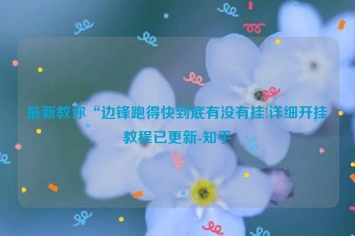 最新教你“边锋跑得快到底有没有挂!详细开挂教程已更新-知乎