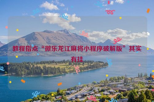 教程指点“微乐龙江麻将小程序破解版”其实有挂