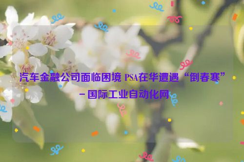 汽车金融公司面临困境 PSA在华遭遇“倒春寒”－国际工业自动化网