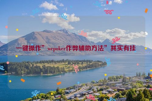 一键操作”wepoker作弊辅助方法”其实有挂