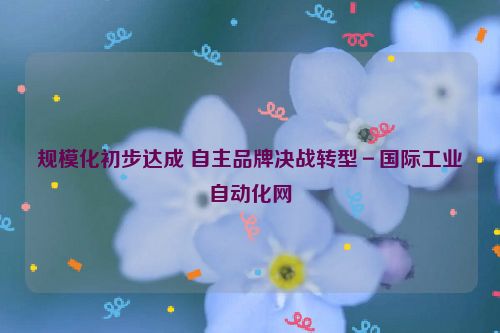 规模化初步达成 自主品牌决战转型－国际工业自动化网