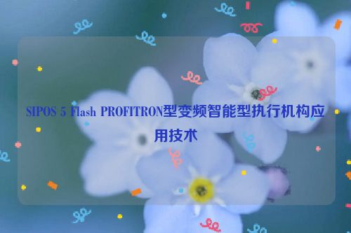 SIPOS 5 Flash PROFITRON型变频智能型执行机构应用技术