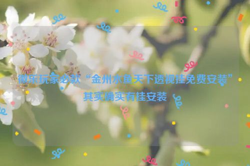 微乐玩家必款“金州水鱼天下透视挂免费安装”其实确实有挂安装