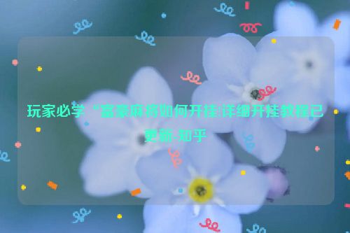 玩家必学“富豪麻将如何开挂!详细开挂教程已更新-知乎