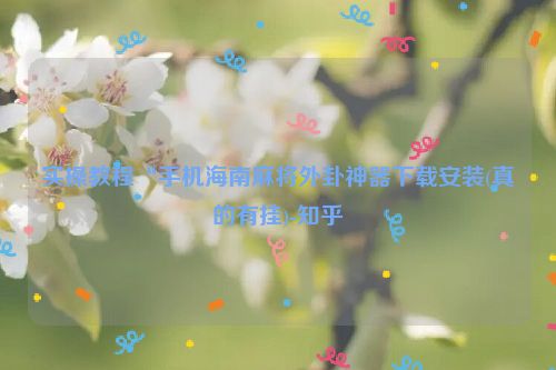 实操教程“手机海南麻将外卦神器下载安装(真的有挂)-知乎