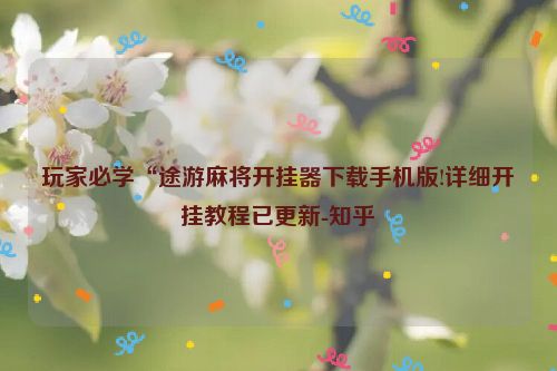 玩家必学“途游麻将开挂器下载手机版!详细开挂教程已更新-知乎