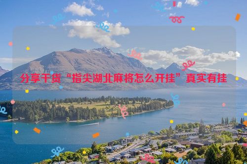 分享干货“指尖湖北麻将怎么开挂”真实有挂