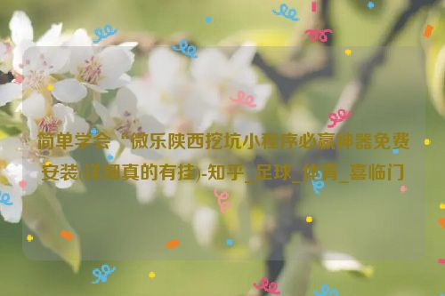 简单学会“微乐陕西挖坑小程序必赢神器免费安装(详细真的有挂)-知乎_足球_体育_喜临门