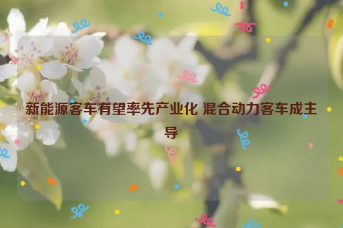 新能源客车有望率先产业化 混合动力客车成主导