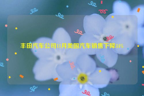 丰田汽车公司11月美国汽车销售下降34%