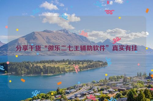 分享干货“微乐二七王辅助软件”真实有挂