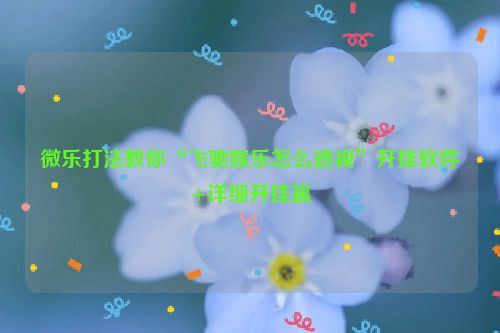 微乐打法教你“飞驰娱乐怎么透视”开挂软件+详细开挂赢