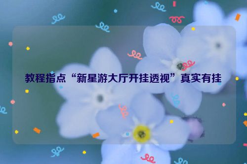 教程指点“新星游大厅开挂透视”真实有挂
