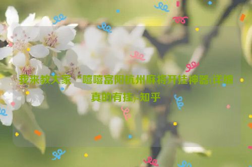 我来教大家“嘻嘻富阳杭州麻将开挂神器(详细真的有挂)-知乎