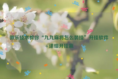 微乐技术教你“九九麻将怎么装挂”开挂软件+详细开挂赢