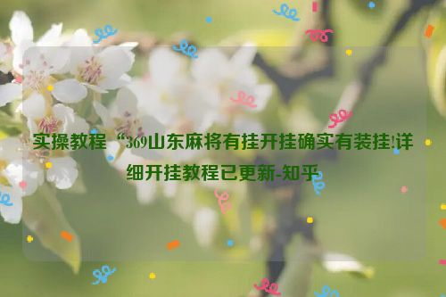 实操教程“369山东麻将有挂开挂确实有装挂!详细开挂教程已更新-知乎