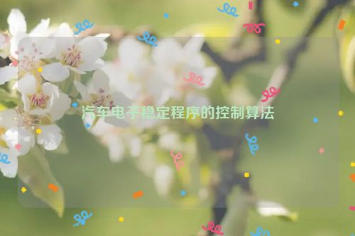 汽车电子稳定程序的控制算法