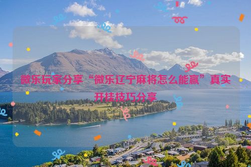 微乐玩家分享“微乐辽宁麻将怎么能赢”真实开挂技巧分享