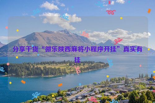 分享干货“微乐陕西麻将小程序开挂”真实有挂
