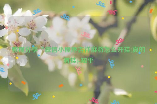 教程分享“微信小程序吉祥麻将怎么开挂(真的有挂)-知乎