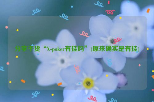 分享干货“X-poker有挂吗”(原来确实是有挂)