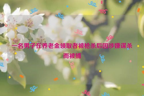 一名男子在养老金领取者被枪杀后因涉嫌谋杀而被捕