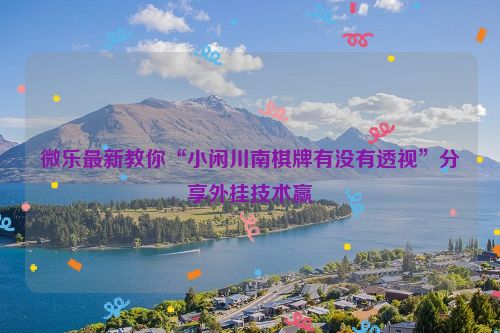 微乐最新教你“小闲川南棋牌有没有透视”分享外挂技术赢