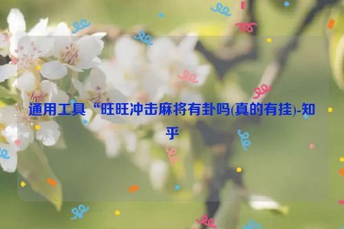 通用工具“旺旺冲击麻将有卦吗(真的有挂)-知乎