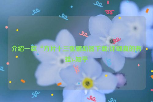 介绍一款“方片十三张辅助器下载(详细真的有挂)-知乎