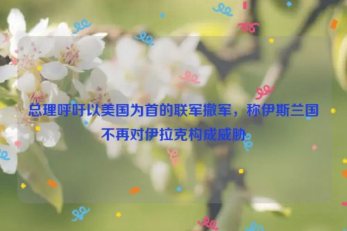 总理呼吁以美国为首的联军撤军，称伊斯兰国不再对伊拉克构成威胁