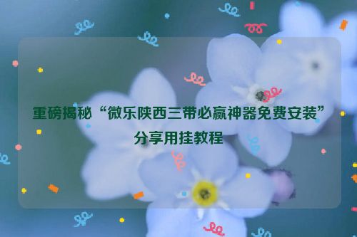 重磅揭秘“微乐陕西三带必赢神器免费安装”分享用挂教程