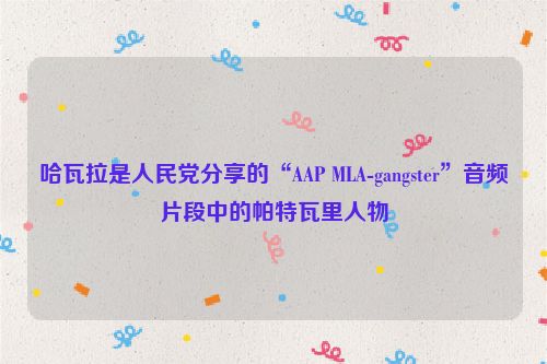 哈瓦拉是人民党分享的“AAP MLA-gangster”音频片段中的帕特瓦里人物