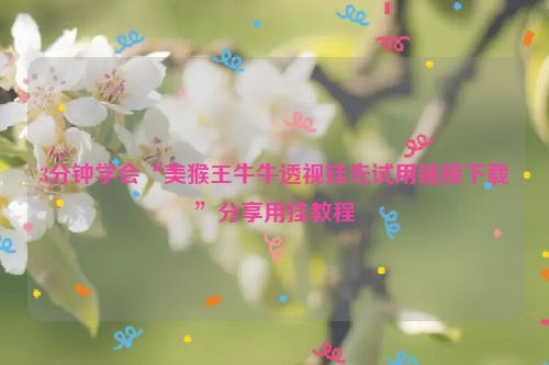 3分钟学会“美猴王牛牛透视挂先试用链接下载”分享用挂教程